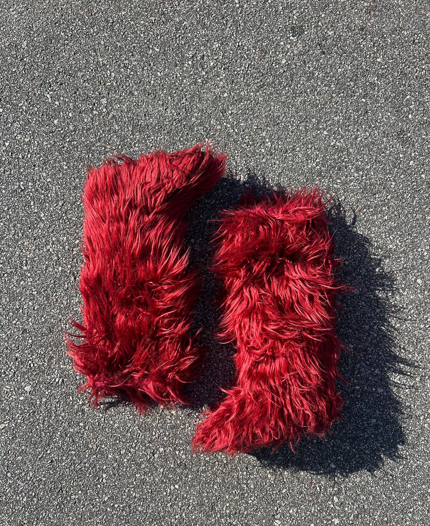 Fur Boot sets (burgundy)
